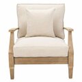 Safavieh Martinique Wood Patio Armchair, Natural & White CPT1011A